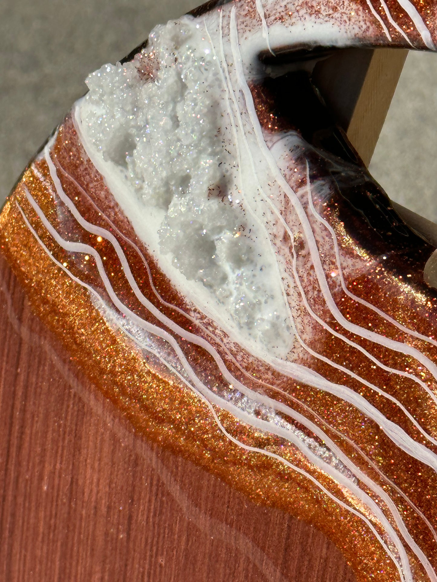 Copper Geode Round Charcuterie Board