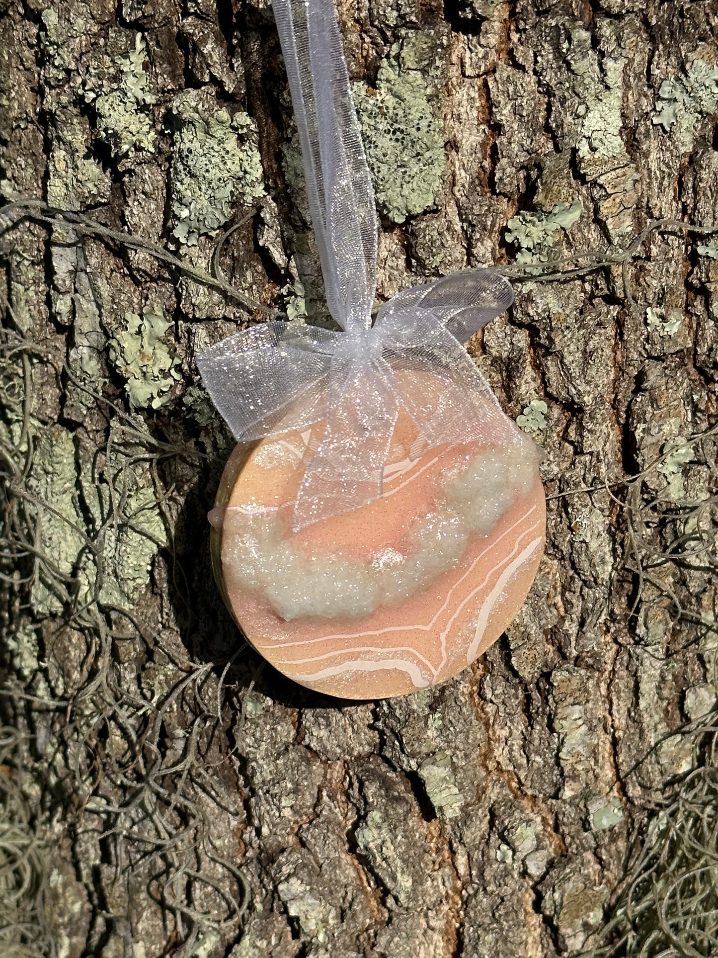 Pink Geode Round Ornament