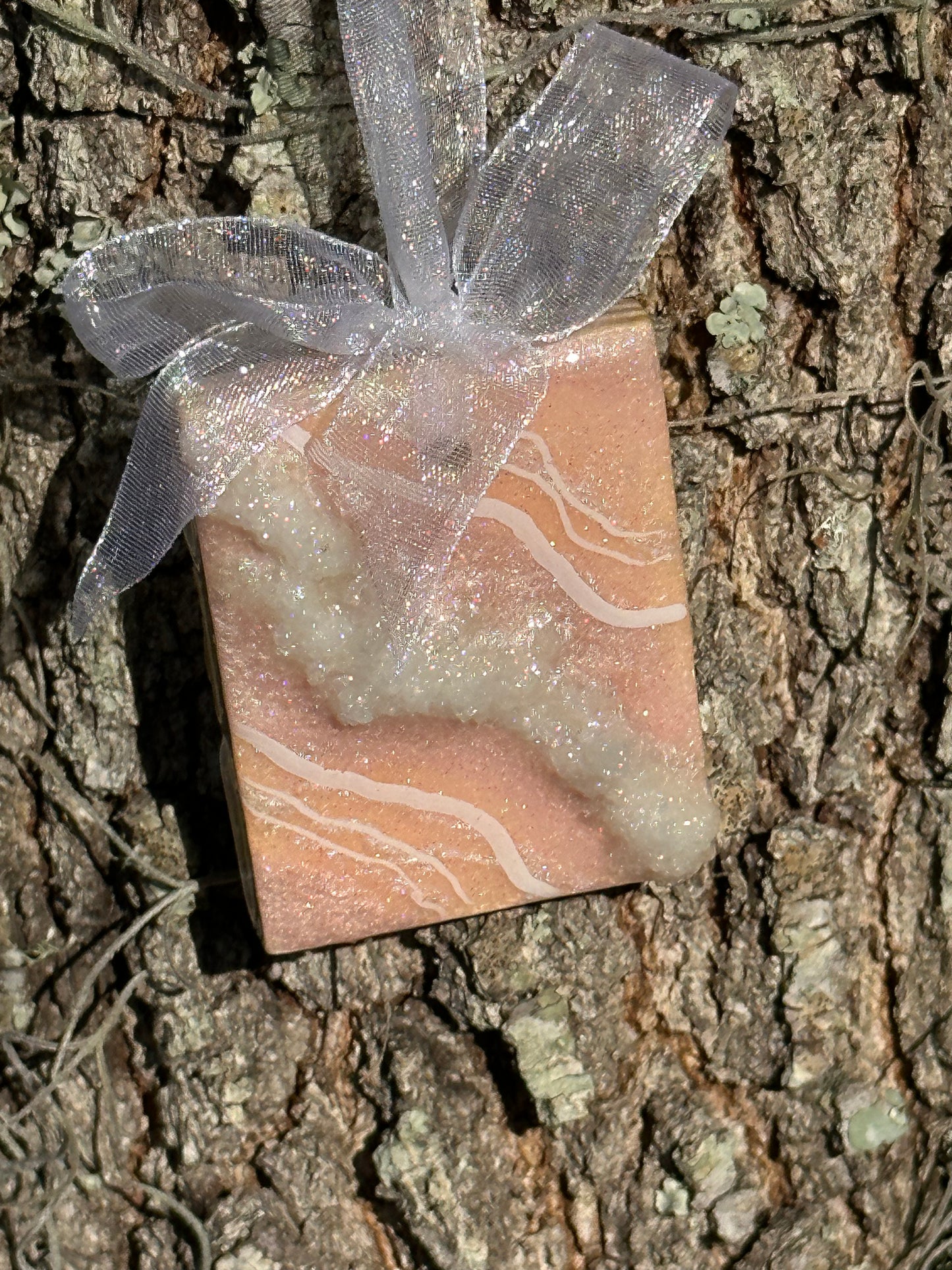 Pink Geode Rectangle Ornament