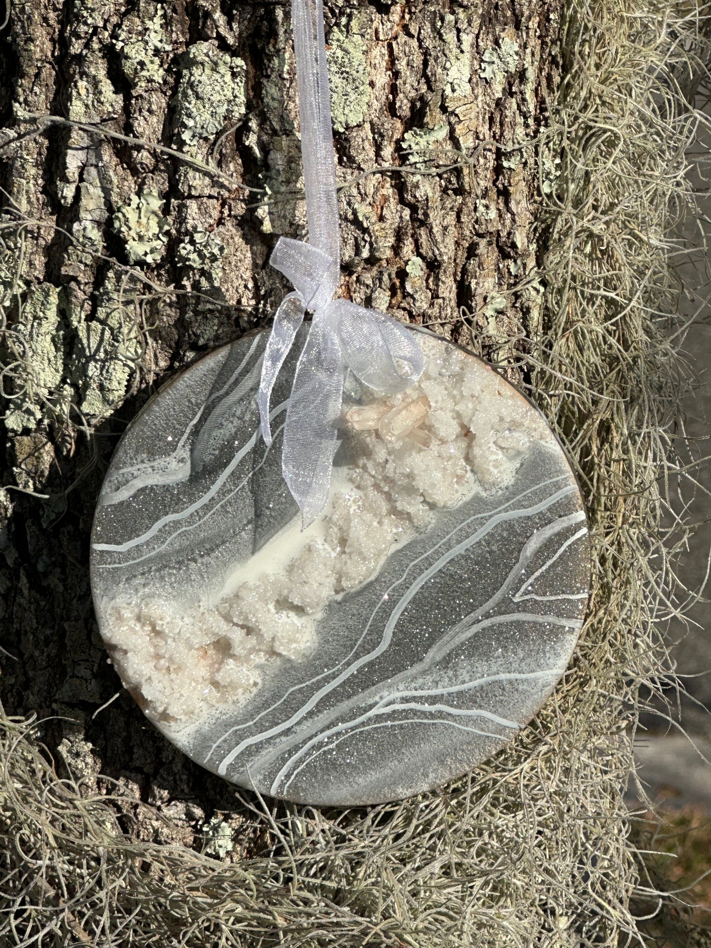 Silver Geode Wall Ornament