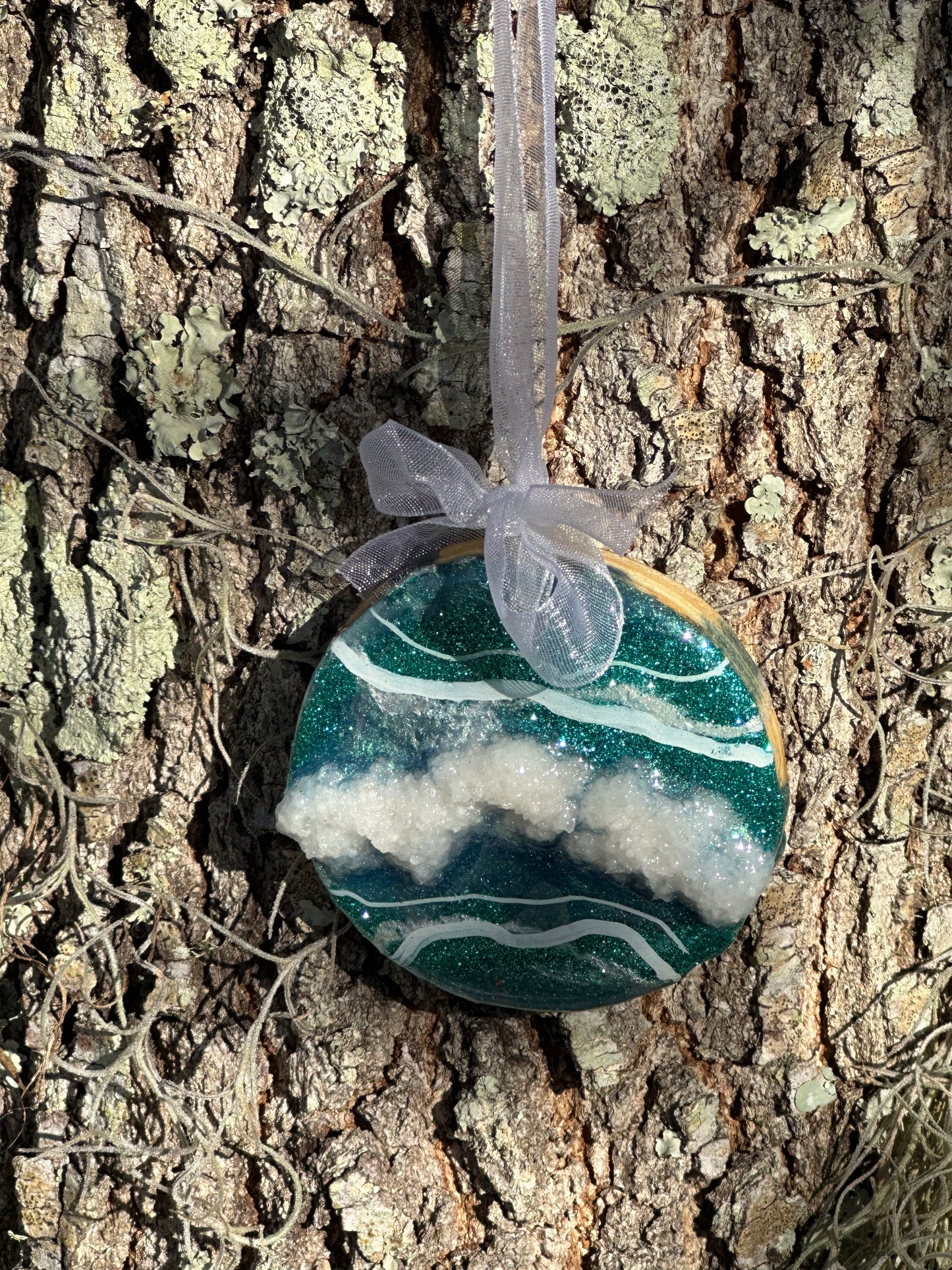 Turquoise Geode Ornament