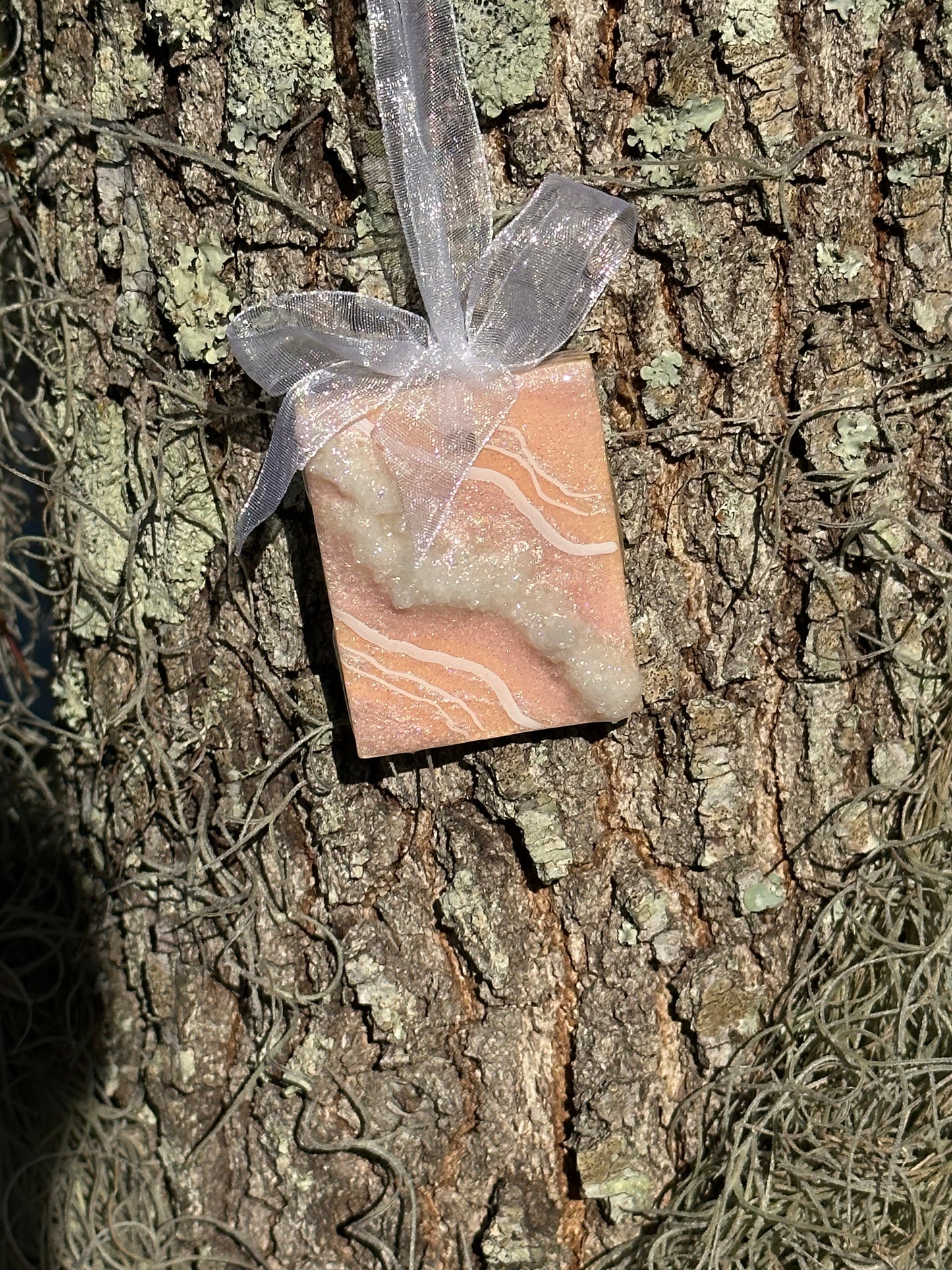 Pink Geode Rectangle Ornament