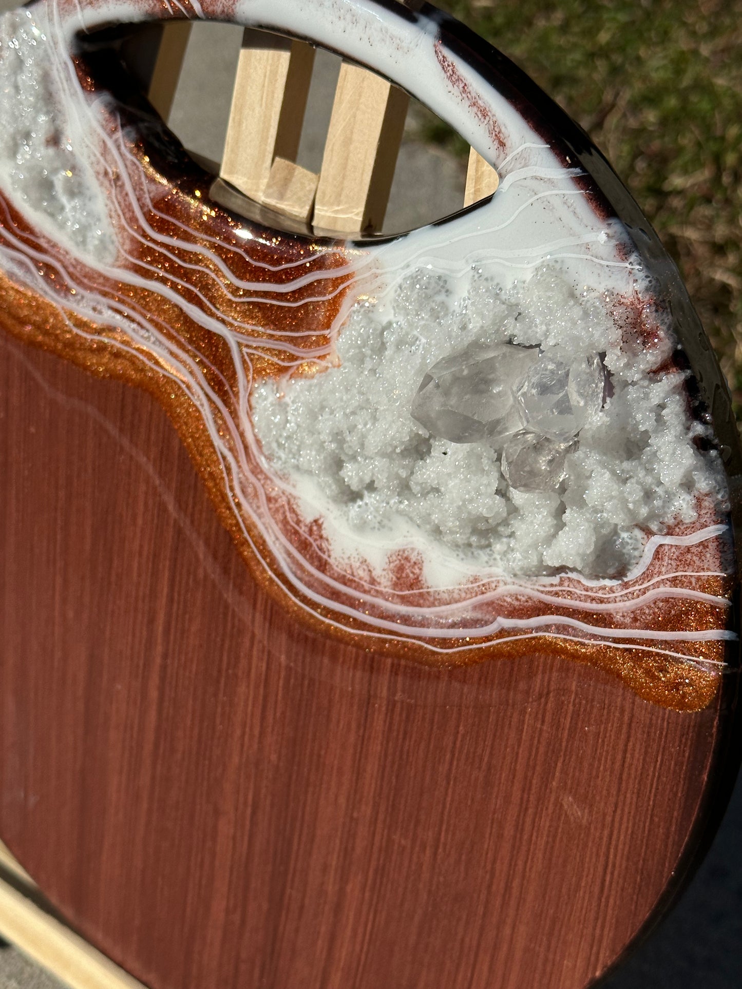 Copper Geode Round Charcuterie Board